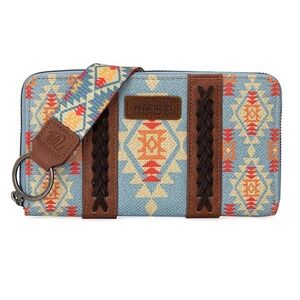 Wrangler Aztec Boho Canvas Wallet Wristlet